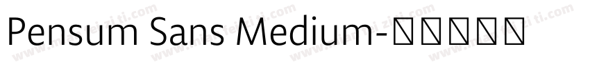 Pensum Sans Medium字体转换